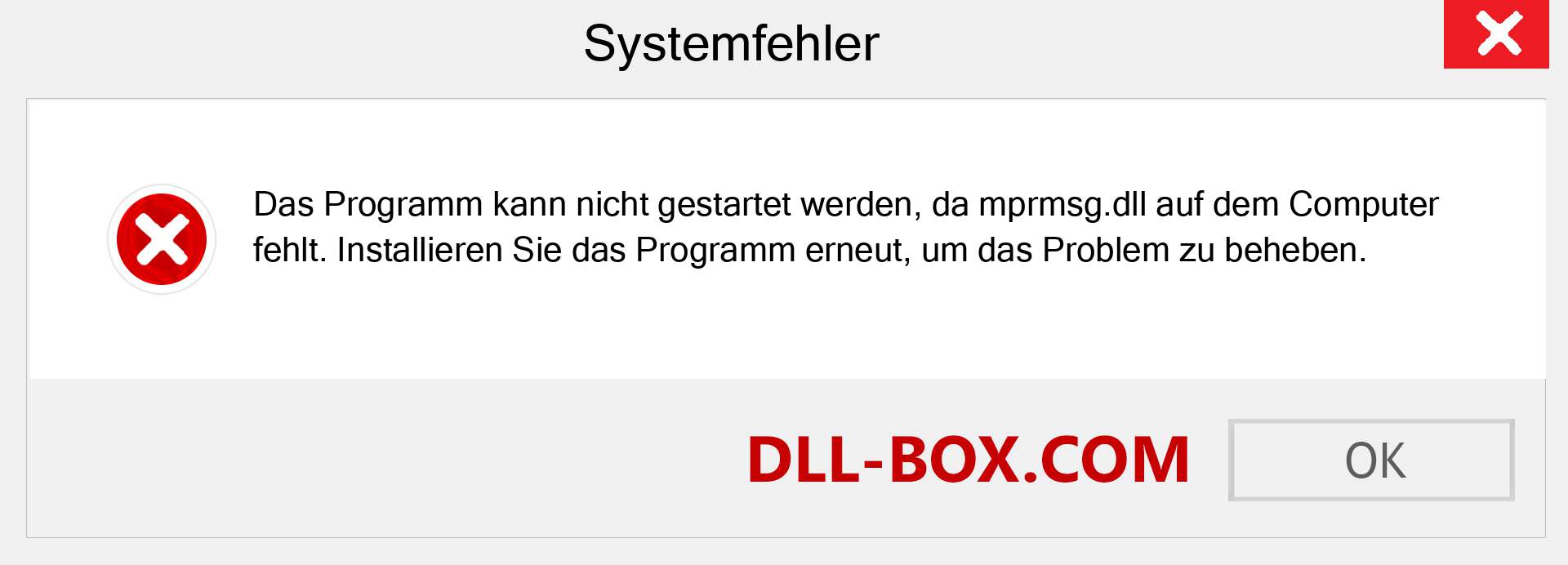 mprmsg.dll-Datei fehlt?. Download für Windows 7, 8, 10 - Fix mprmsg dll Missing Error unter Windows, Fotos, Bildern