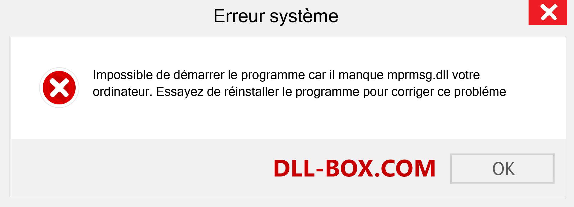 Le fichier mprmsg.dll est manquant ?. Télécharger pour Windows 7, 8, 10 - Correction de l'erreur manquante mprmsg dll sur Windows, photos, images