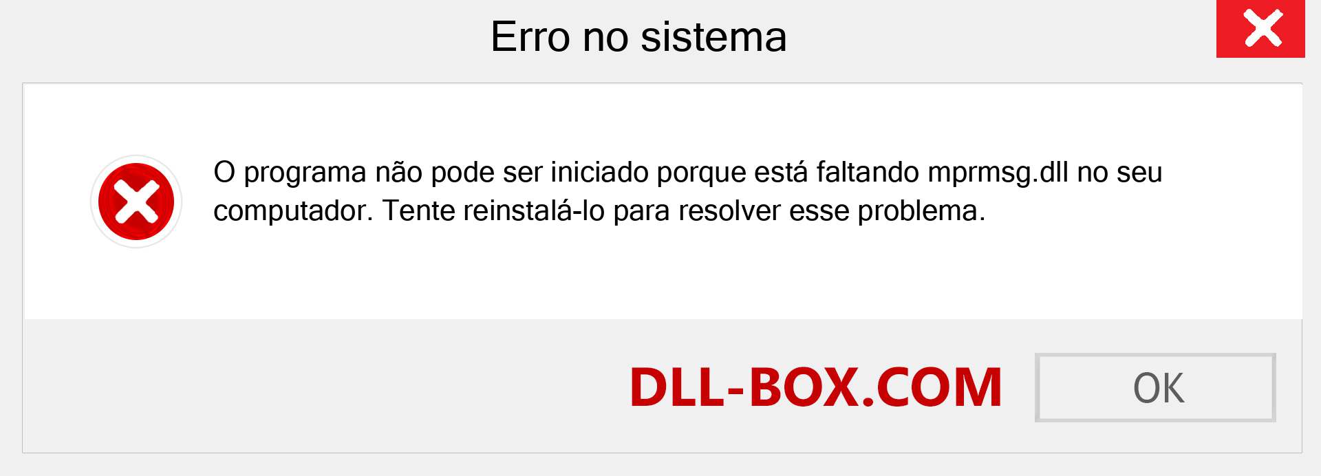 Arquivo mprmsg.dll ausente ?. Download para Windows 7, 8, 10 - Correção de erro ausente mprmsg dll no Windows, fotos, imagens